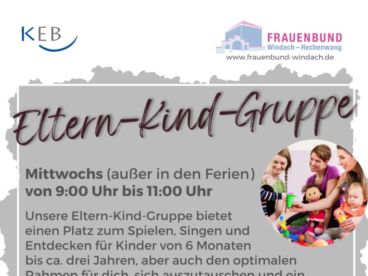 Plakat der Eltern-Kind-Gruppe des Frauenbundes Windach-Hechenwang