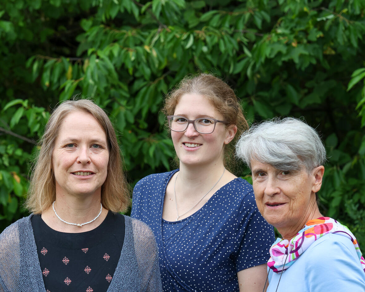 (v.l.n.r.): Martina Klotz, Sabrina Wäcker, Elisabeth Gall-Kaiser